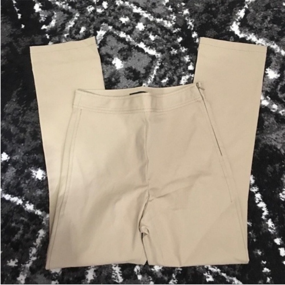 THEORY Bimsa Approach Ankle Straight Leg‎ Stretchy Pants in Sierra Beige 0 - Picture 4 of 13